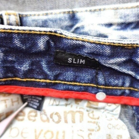 CJ Black Premium Distressed Ripped Denim Slim Fit Jeans W28 L30 Streetwear - Picture 10 of 12